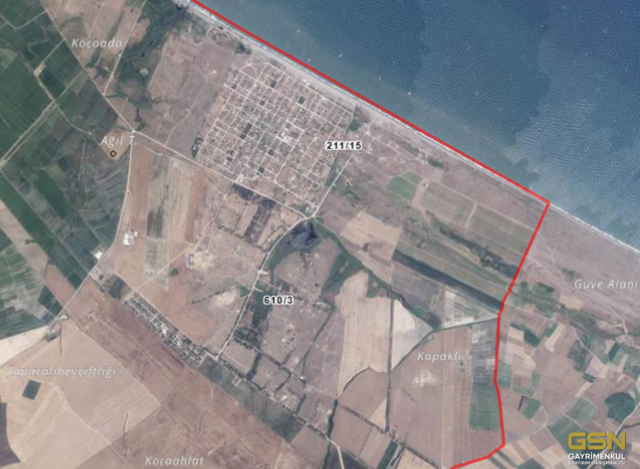 4-ÇANAKKALE BİGA ÇEŞMEALTI MEVKİİNDE DENİZE 500 M. MESAFEDE VİLLA İMARLI ARSA